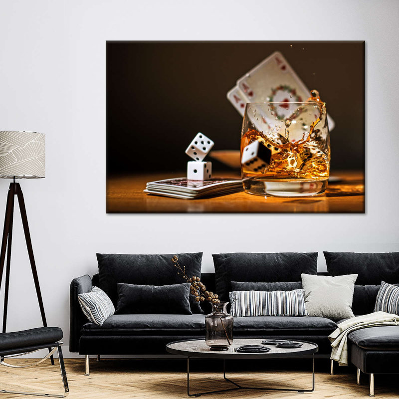 Jeu sur papier et impression sur toile, H 30 po x l 45 po x P 1,25 po