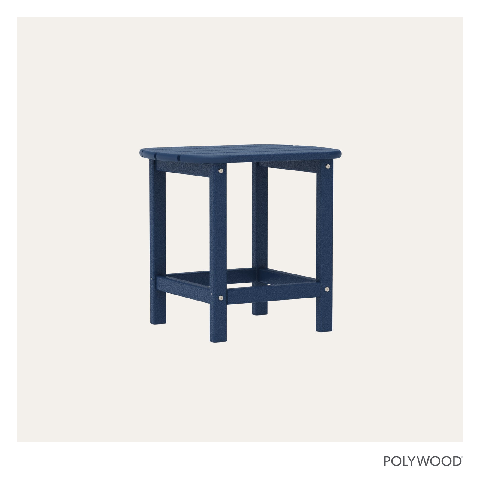 POLYWOOD® South Beach 15" Patio Side Table, Navy