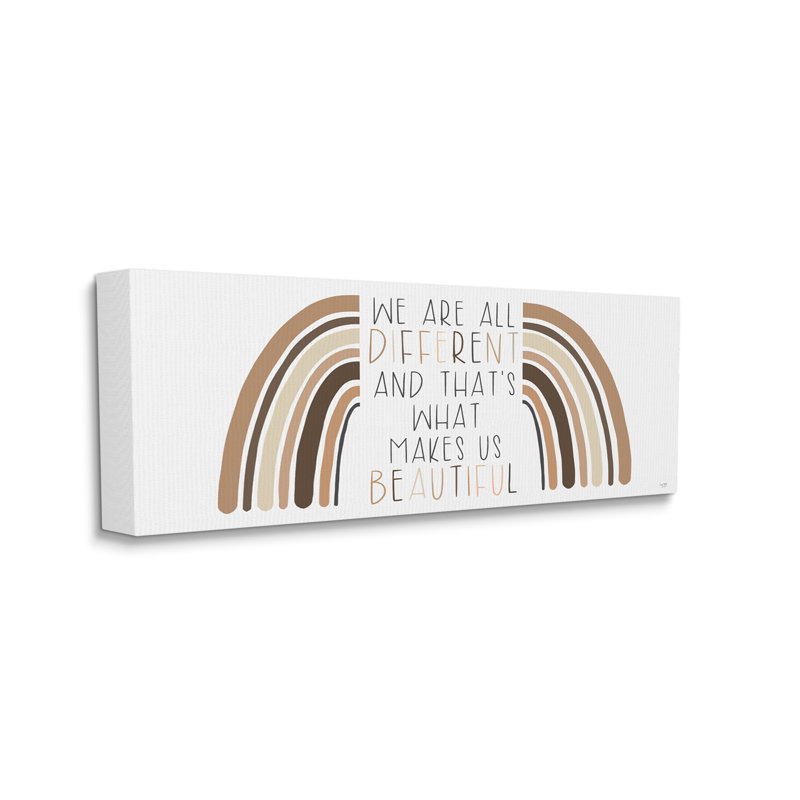Neutral Tone Rainbow Motivational Quote Canvas Wall Art