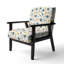 Fauteuil d'appoint rembourré Teal Coastal Harmony