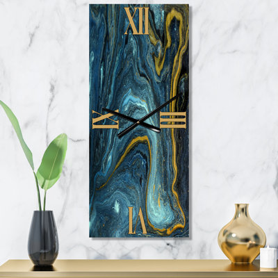 Agathe Ripple Golden Rivers - Horloge murale moderne