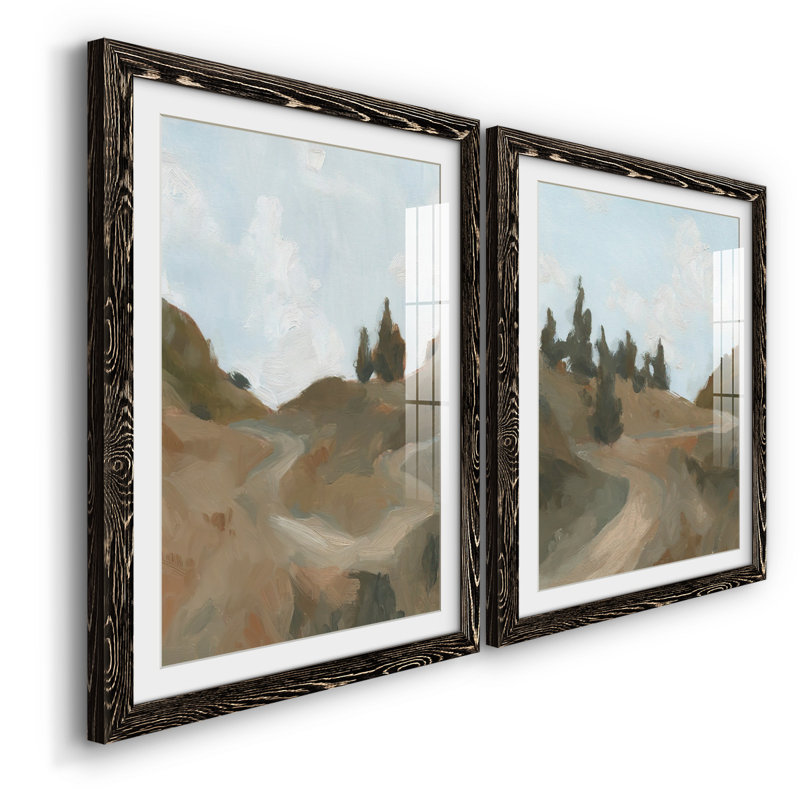 Reproduction encadrée de qualité supérieure West Trail, H 27,5 po x l 75 po x P 1,5 po, Noir