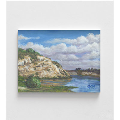 Newport Back Bay Dover Shores Artwork, Cliff Painting Print, USA Artwork Poster, Newport Airbnb Living Room View Poster