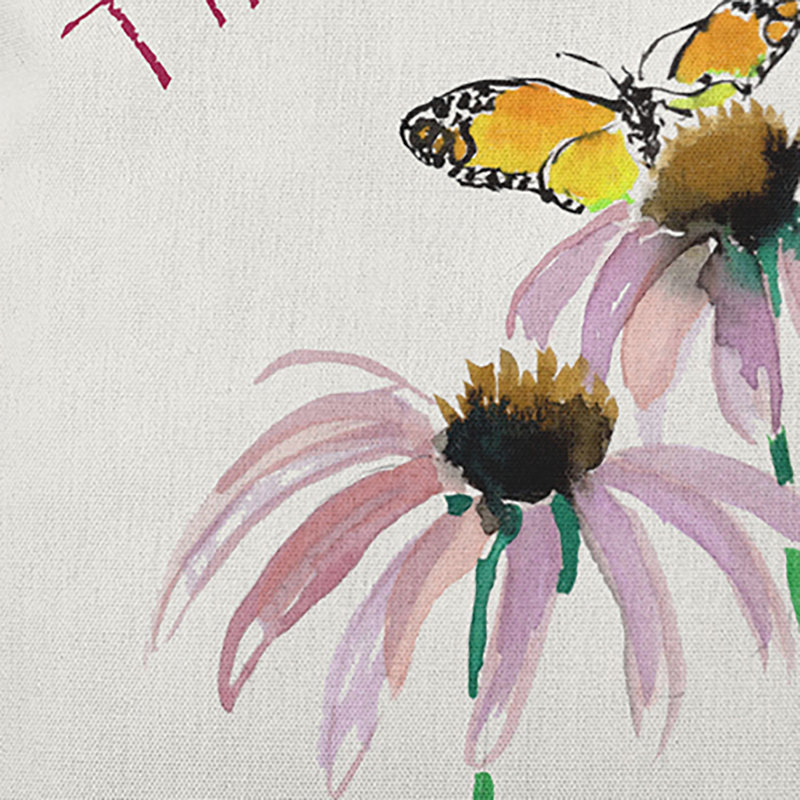 Floral Reversible Throw Pillow, 14" H x 20" W, Rectangular