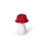 Red Polka Dot Wooden Mushroom, Mini