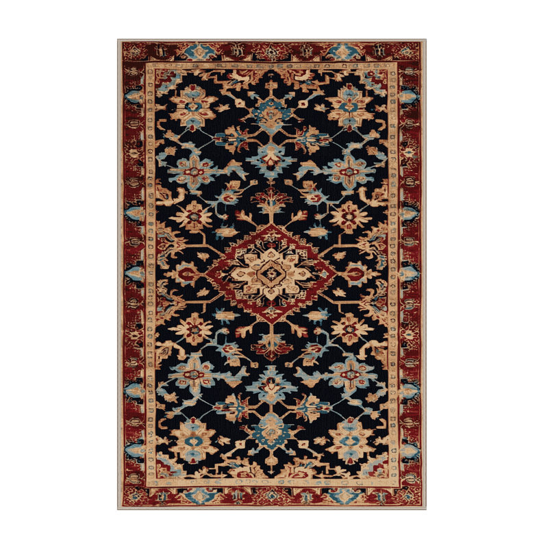 Machine Washable Turkish Beige Area Rug, Rectangle 2' x 3'