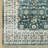Jadalynn Vintage Bordered Traditional Teal/ Ivory Washable Area Rug Mat-653337158