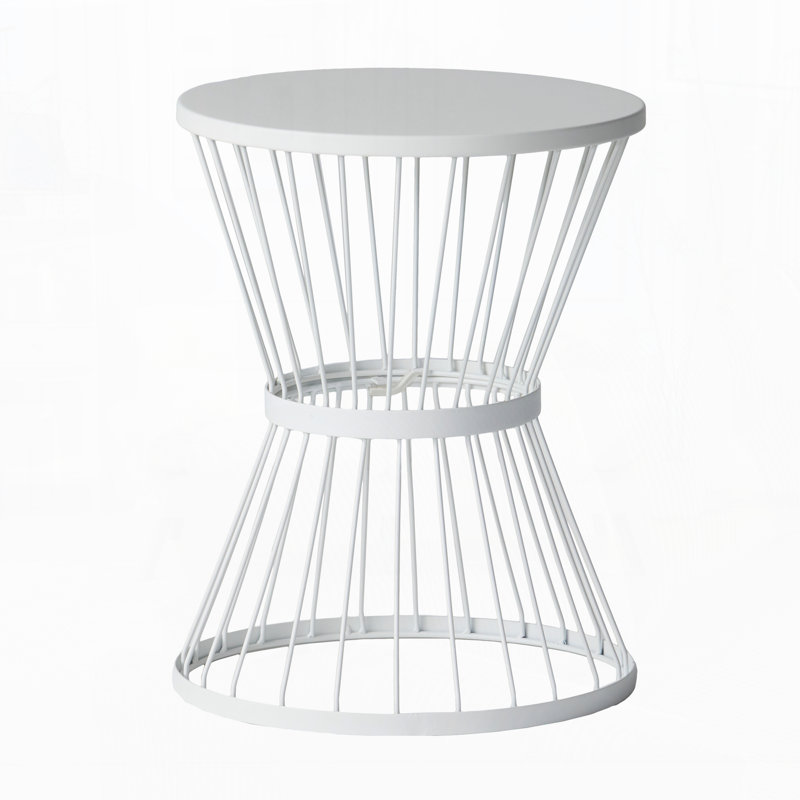 Outdoor Side Table, Matte White
