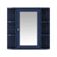 Armoire de rangement murale de salle de bain avec miroir, armoire à pharmacie avec tablette en bois réglable et portes, armoires de rangement montées avec 6 tablettes ouvertes-882272010