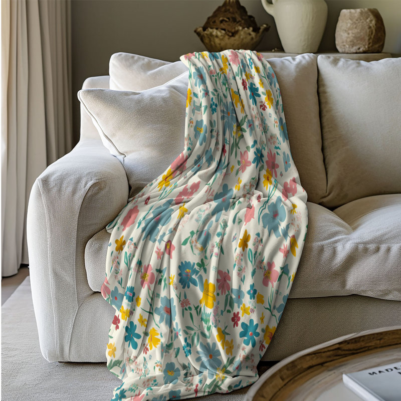 Sprintime Blooms - 1 pièce Sherpa Premium, Grand lit