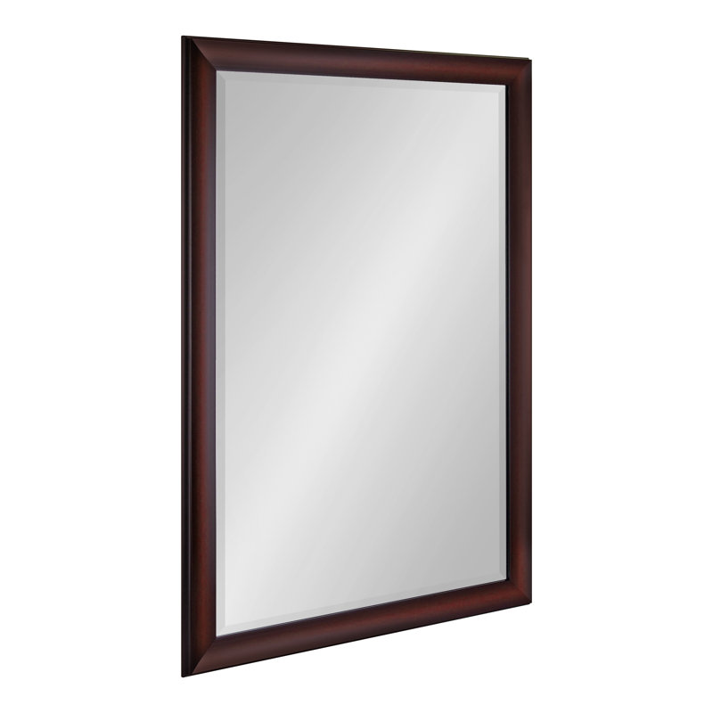 Miroir de salle de bain traditionnel, Brun, 39,75 po x 27,75 po