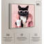 Visage de chat au repos, reproduction d'art sur toile par Art Remedy-107780599-107780586
