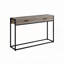 Table d'appoint, console, vestibule, étroit, canapé, tiroir de rangement, salon, chambre à coucher, stratifié brun, métal noir, contemporain, moderne-241621957
