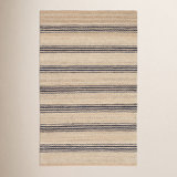 Jute Ticking Indigo Handwoven Rug