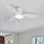 Ventilateur de plafond d'intérieur à pales en ABS de 40 po Karlena avec ensemble d'éclairage à DEL à intensité variable et télécommande, 3 températures de couleur, moteur CC réversible à 6 vitesses, minuterie-112984401-112872110