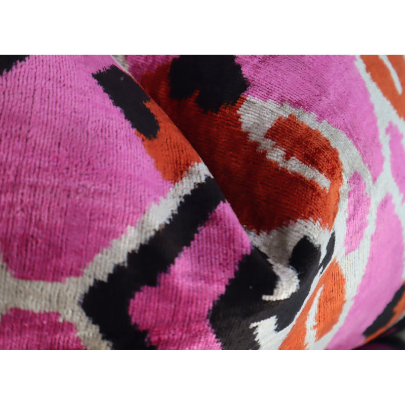 Velvet Rectangular Pillow Cover & Insert, Orange Geometric Shapes