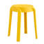 De 6 tabourets ronds en plastique, options multicolores, poids de 3,3 lb, paquet de 25 lb, utilisation polyvalente, assise moutarde - stable et sécuritaire-1935045114