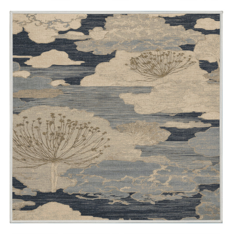 Machine Washable Nature Beige Area Rug, Square 5'