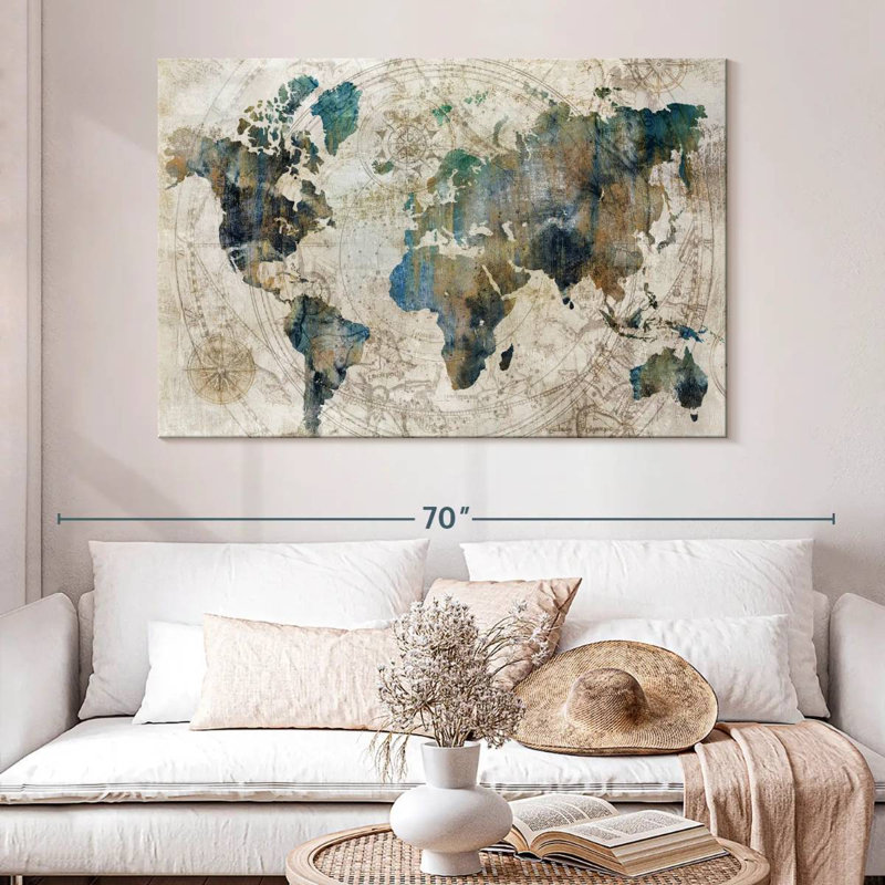 Aliaz Stained Celestial Map, 34" H x 51" W