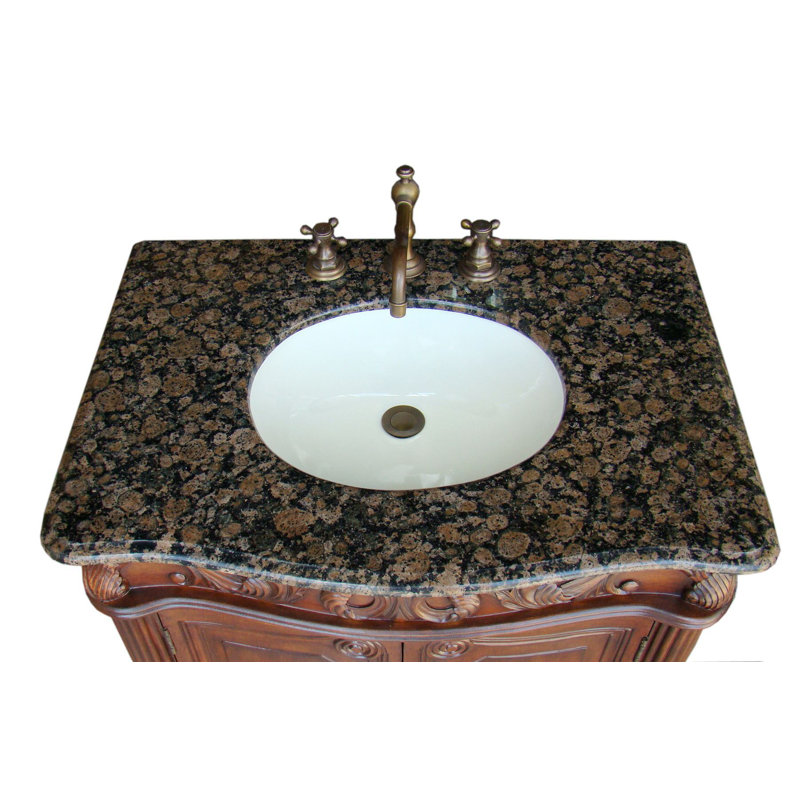 Frederick 31.5'' Single Bathroom Vanity with Stone Top