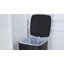 Poubelle carrée, poubelle à pédale en acier inoxydable anti-traces de doigts de 8 gallons / 30 l, couvercle à fermeture en douceur et seau amovible pour la cuisine, le bureau et la maison (noir)-121862406