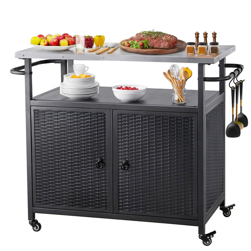 Aichatou Metal Bar Cart