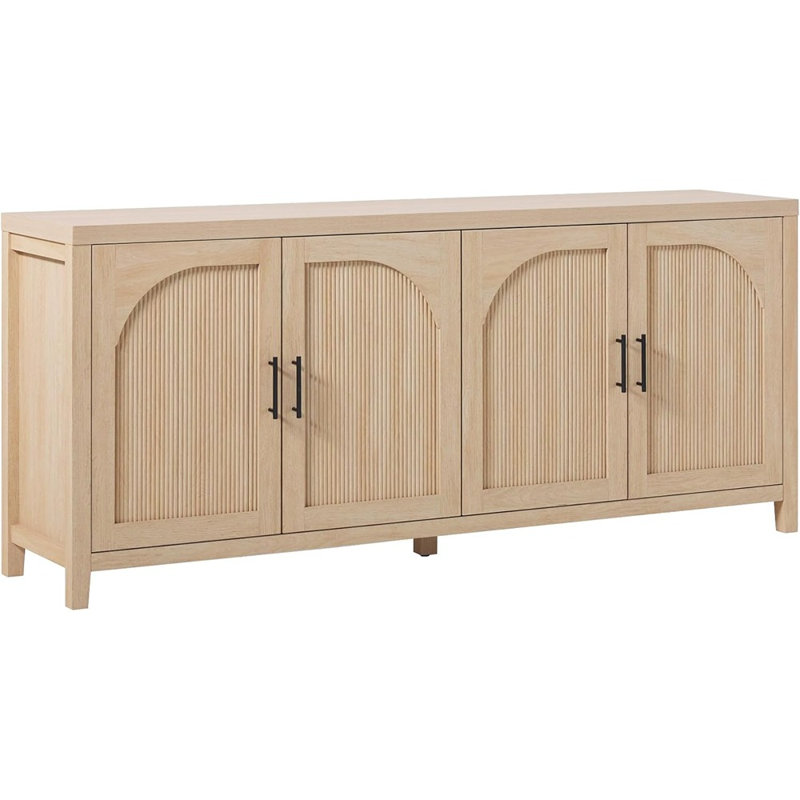 Buffet en roseau 4 portes 70 "Sasha, chêne côtier