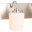 Applique murale 3 lumières, luminaire mural moderne, lumières de meuble-lavabo avec lampe murale pour porche de couloir de cuisine, miroir, abat-jour en verre blanc laiteux, douille E26, ampoules non incluses-108839615