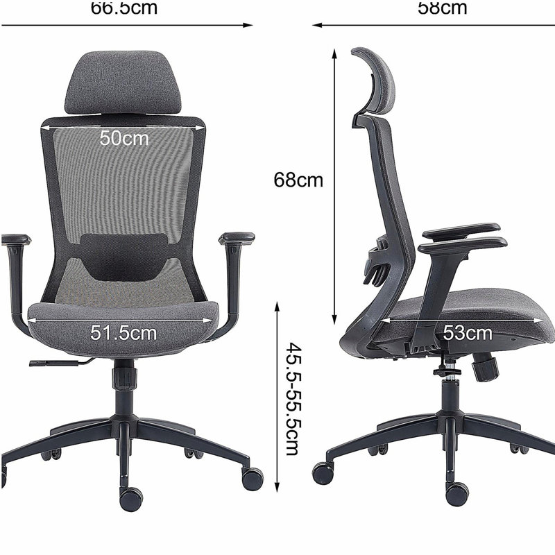 High Back Mesh Office Chair, Black