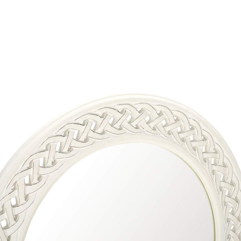 Engineered Wood Flat Wall Mirror, White