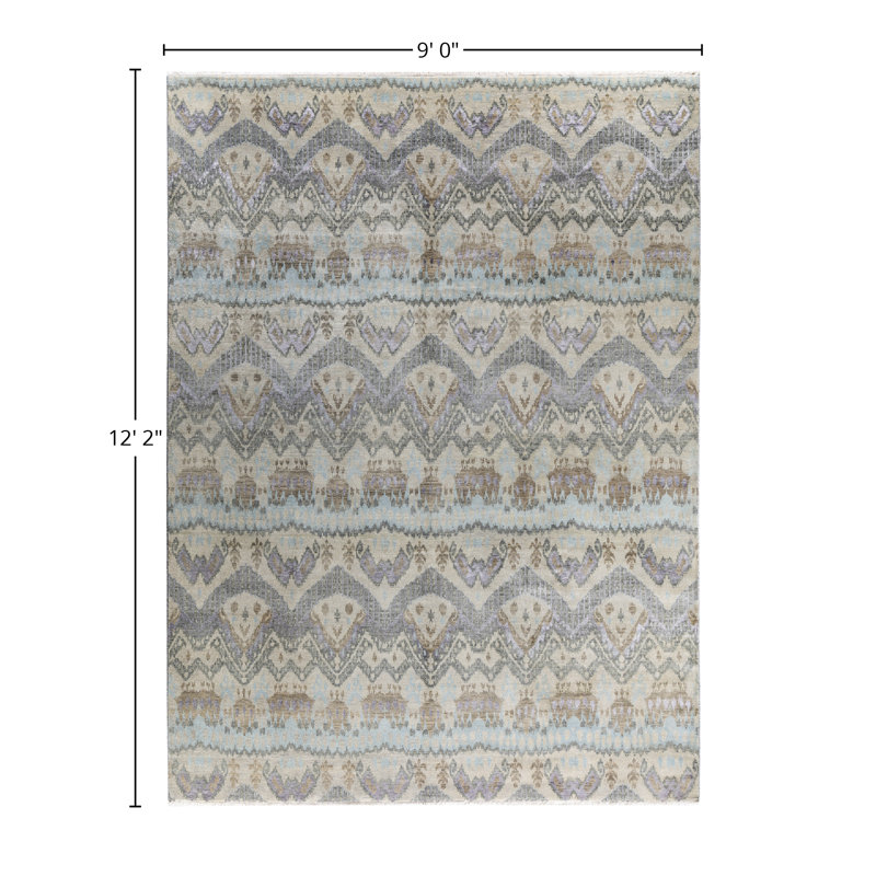 Overdyed One-of-a-Kind 9' 0" X 12' 2" Hand Knotted Area Rug