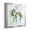Renard sur fond bleu - peinture encadrée-922035988-922035989