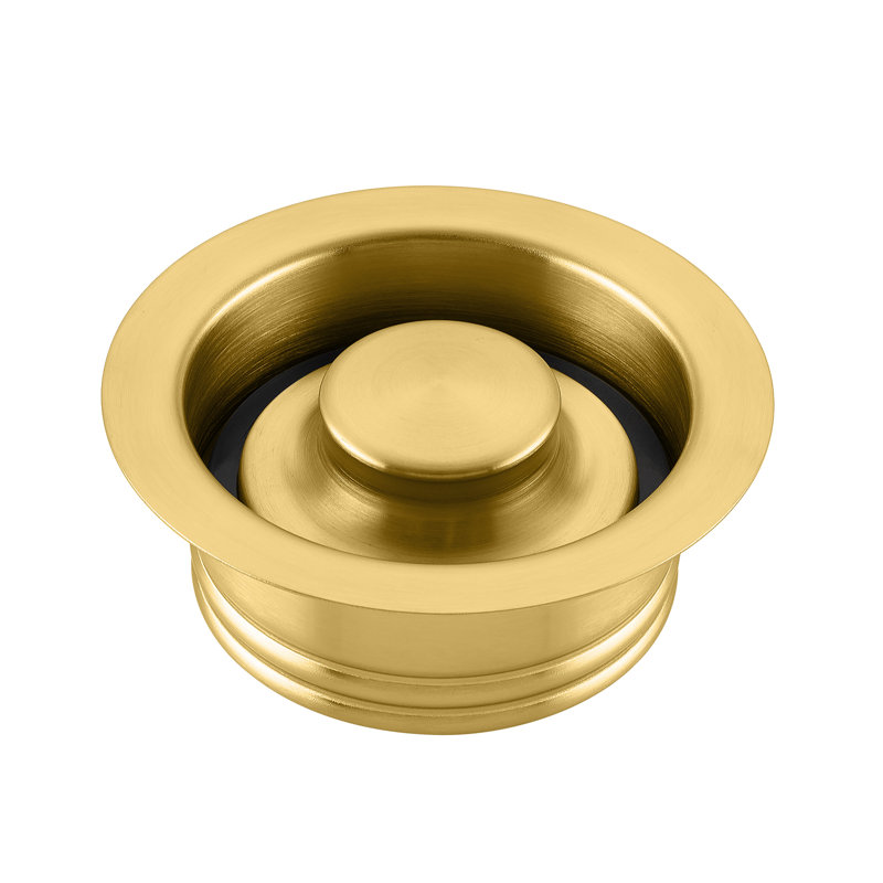 Kitchen Sink Garbage Disposal Flange and Stopper, Brushed Gold