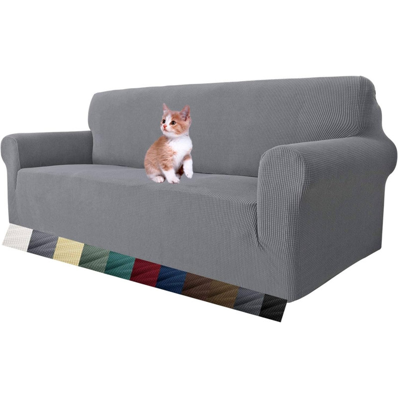 Sofa Slipcover, Light Gray Fabric
