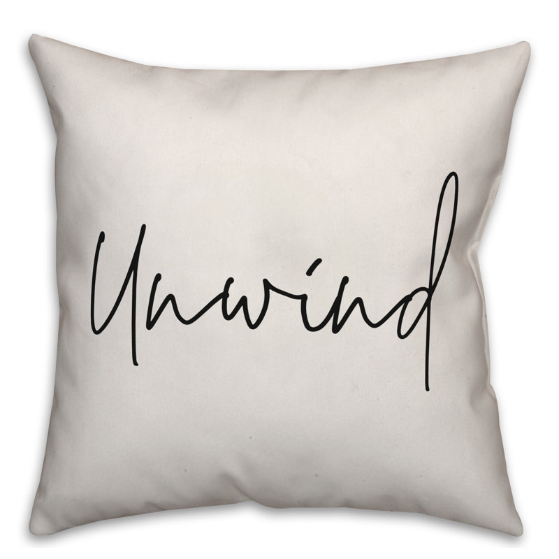 Outdoor Throw Pillow, Off White/Black, 16" x 16"
