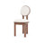 Thaddeus Mid-Century Modern Fabric Upholstered Round Back Dining Chairs With Rubberwood Frame-1464818126