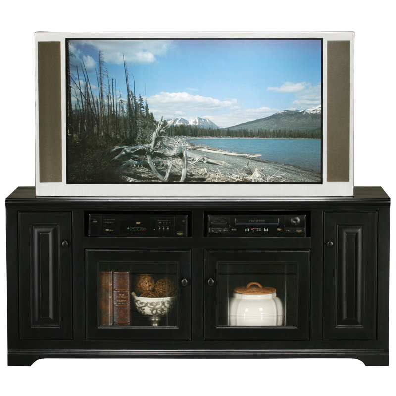 Unfinished TV Stand, Black, Glass