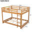 Grand lit, lit superposé, couleur du bois, bois de pin, cadre, peu encombrant, lit de petite taille avec lit, construction compacte et compacte