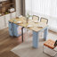 Table de salle à manger extensible avec 3 rallonges amovibles et armoire compacte-751439159-747853383