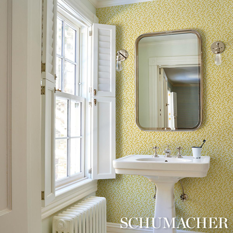 Schumacher X Veere Grenney Folly Wallpaper, Mimosa
