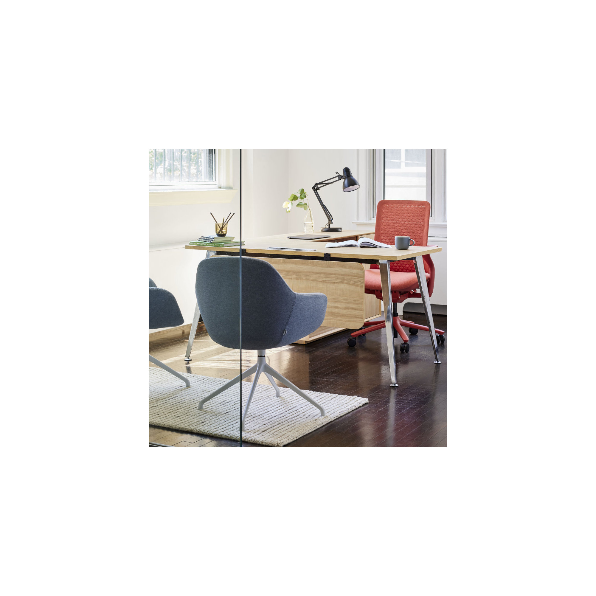 Guest Chair, Smoke Blue