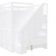 Lit mezzanine double avec armoire, bureau et tablettes, blanc-956834317