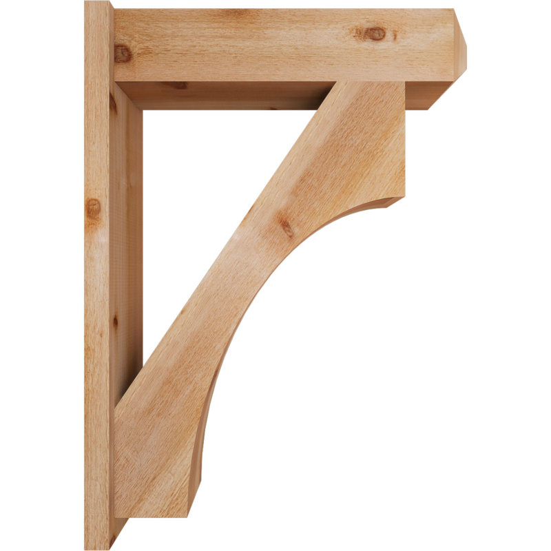 Persienne en bois rustique Westlake Craftsman, P 32 po x H 44 po, Cèdre rouge de l'Ouest de 8 po (sciage brut)