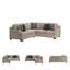 Canapé modulaire de coin large gauche Akef de 161 po-857086746