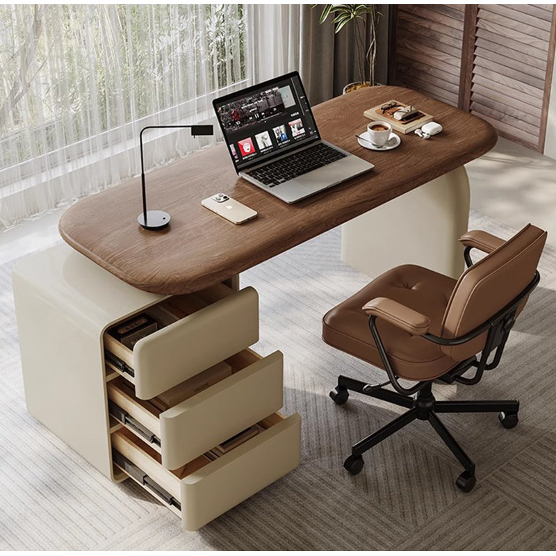 Bureau extensible avec 3 tiroirs à pousser, H 29,5 po x l 63 po x P 27,6 po