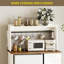 Mini armoire de réfrigérateur avec espace de rangement, armoire à café, support à micro-ondes avec prise, tablette réglable et dispositif anti-basculement, convient pour la cuisine, la salle à manger et le bureau-126458546
