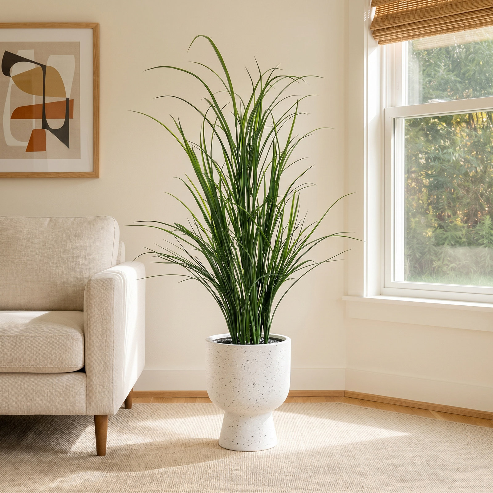 33" Grass Plant with Base Included