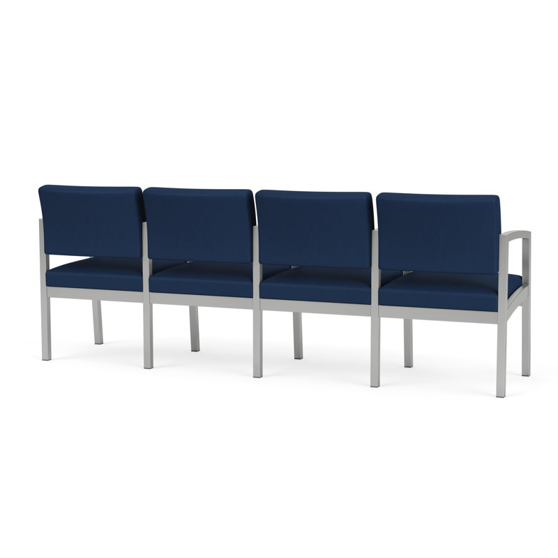 Structure en métal 4 places Lenox, Argent, Bleu impérial Patriot Plus - vinyle facile à net