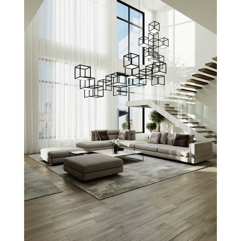 Cubix 12 - Light LED Chandelier, 6