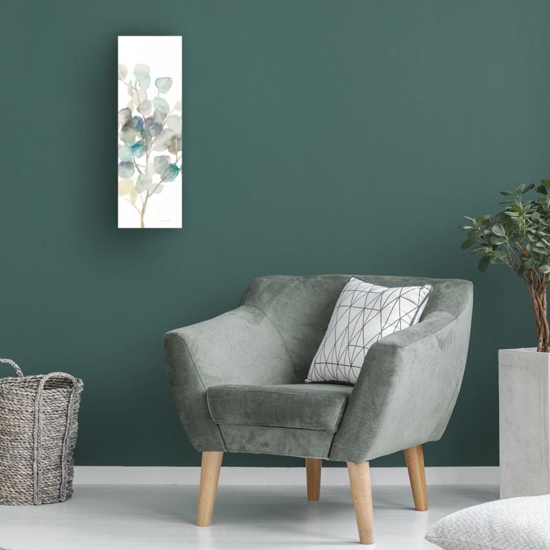 Art mural sur toile tendue - Danhui Nai «Eucalyptus III White Crop» pour décoration de salon, de chambre à coucher ou de bureau - 6 x 19